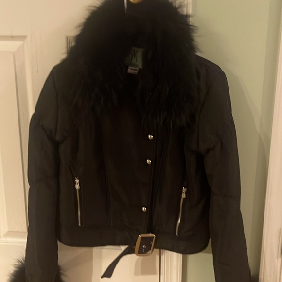 Marclaro Jackets & Blazers - Brand new black ski jacket with fur collar and fur cuffs